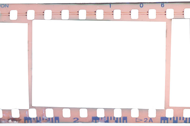 Blurred White Grunge Filmstrip Background with Space for Text.