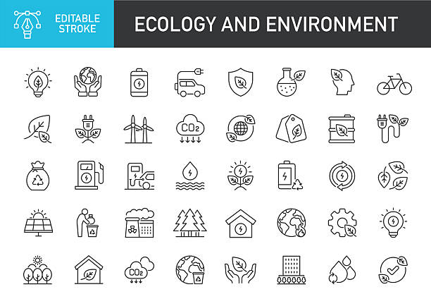 Ecology and Environment Icons Collection - Editable storke thin line series icon