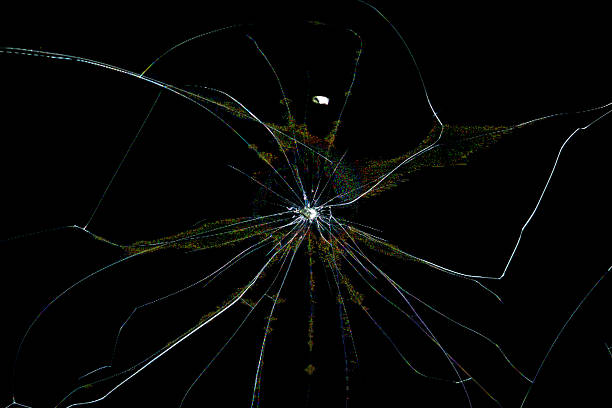 istock Broken TV screen crack with digital pixel noise 2260067873