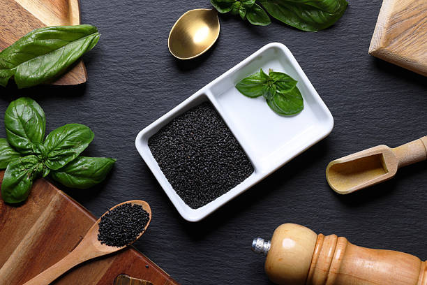 Black Pepper with Basil and Pepper Mill