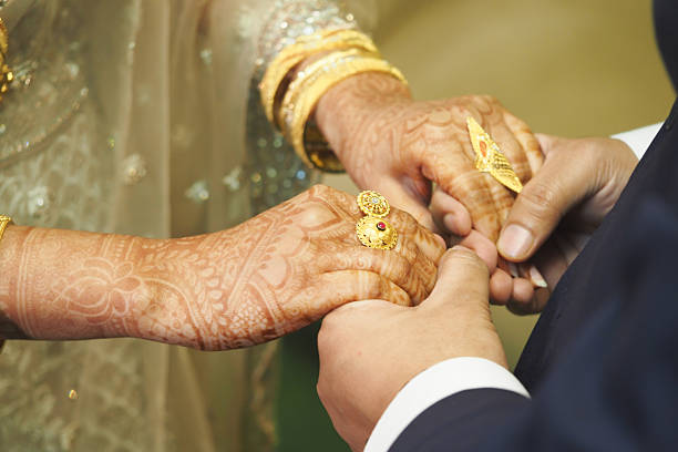 istock Couple exchanges vows during cultural wedding ceremony 2260082978