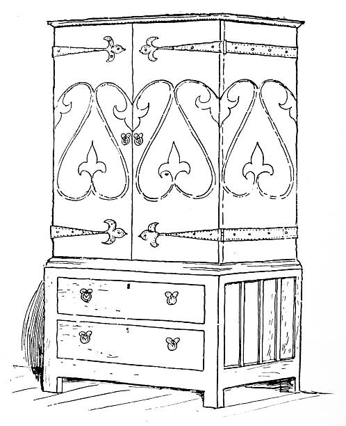 Image from 19th Century Art Illustrated Magazine: Furniture designed by M H Baillie Scott