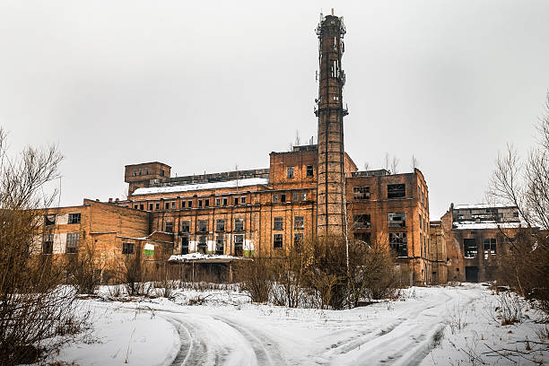 Old abandoned Novotavolzhansky sugar factory in Belgorod region.