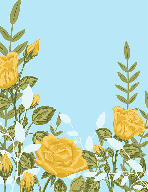 Invitation or card template with wild Roses and meadow plants. Lots of copy space. Flat colors, easy to edit. Elements can be released from the clipping mask. Comes with a high resolution jpeg.