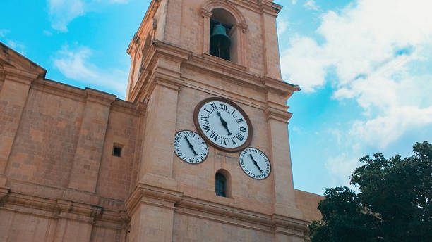 Valletta, Malta 27. September 2024, St. John's Co Cathedral, showcasing stunning Baroque architecture, rises against a vibrant blue sky in Valletta, Malta