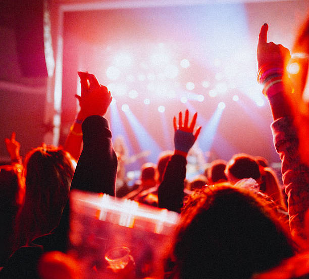 Concert Abstract - Rock 80's Band - Dancing, Arms and Hands Raised