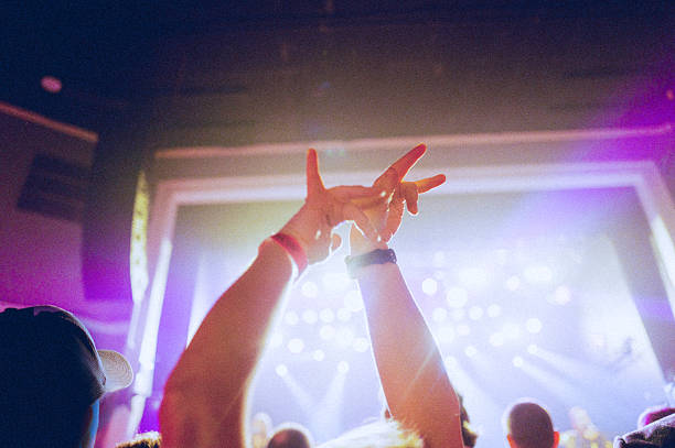 Concert Abstract - Rock 80's Band - Dancing, Arms and Hands Raised