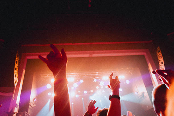 Concert Abstract - Rock 80's Band - Dancing, Arms and Hands Raised