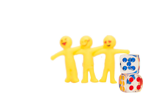 Wooden figure in nature with smiling face. Concept of joy happiness and wellness