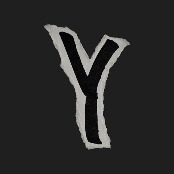 Metal letter Y on a white background. 3d illustration.