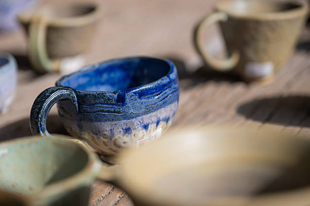 istock Interior of traditional pottery workshop with handmade ceramic items 2260185414