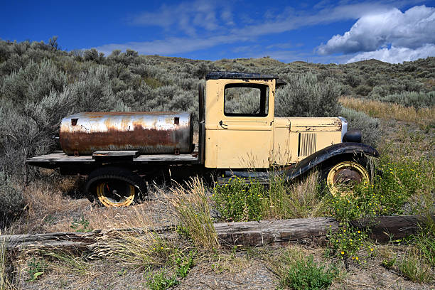old car in the field. old abandoned car