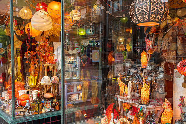 Madison, USA - October 13, 2025. Window display on State Street in downtown Madison, Wisconsin, USA