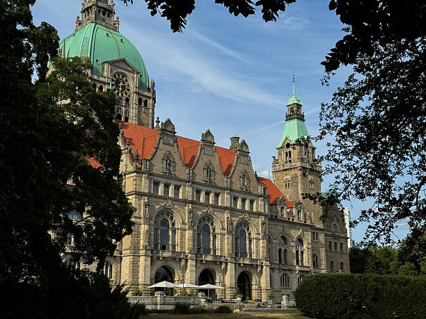 New Town Hall in Hannover, Germany with Reflection in the Lake