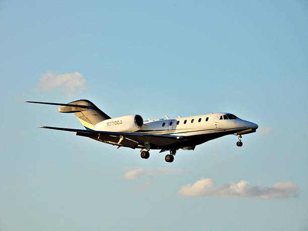 Ft. Lauderdale, Broward County, Florida, USA, February 4, 2026. A Cessna 750 fixed wing multi engine (12 seats / 2 engines) N770CJ approaching the Ft. Lauderdale Executive Airport.