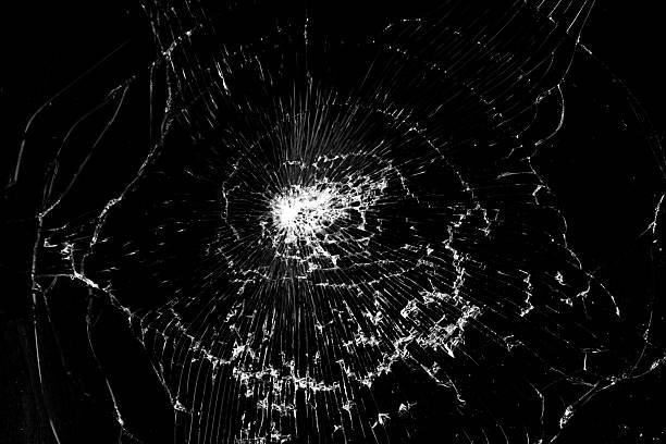 istock Black cracked Touch Screen Phone display background. Texture for your project. Broken black glass abstract background. 2260294198