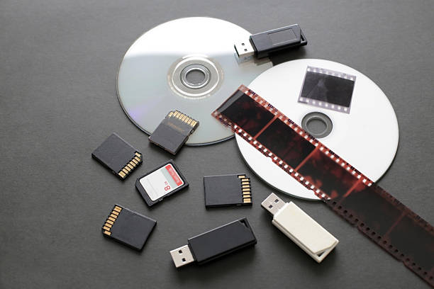 Group photo of digital and analog recording media