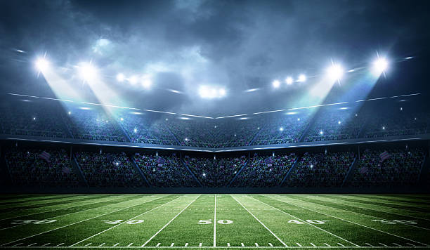 istock Illuminated American soccer stadium at night. 2260328844