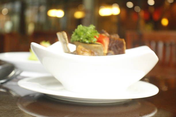 Detail of a goulash dish