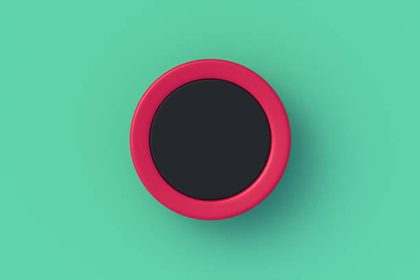 Big red button on a metal base, ready to be activated