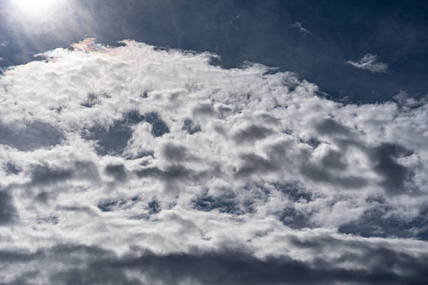 Clouds in the sky. The wonderful spectacle of a sky full of clouds. Depth and three-dimensionality of a cloudy sky.