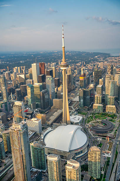 istock Breathtaking Toronto Skyline. Sunset Aerial Perspective from Above 2260409979