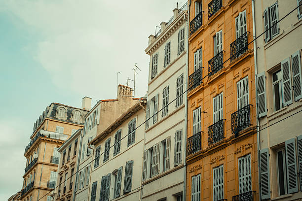 Charming european architecture with colorful facades and classic design.