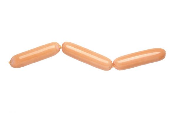 fresh sausage isolated on a white background