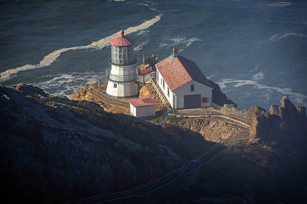 istock Vintage Point Reyes Lighthouse Aerial California 2260421324