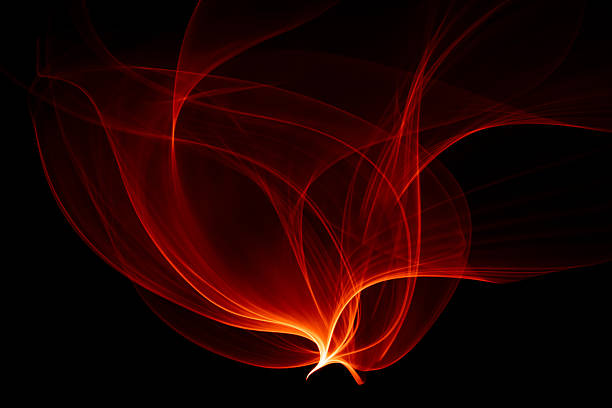 laser light. streaks of light rippling and twisting