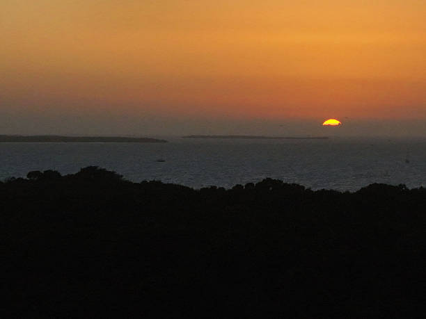 Sunset in the Florida Key with Boats, Docks and iconic sunsets.