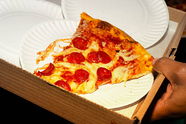 An extreme  close up of delicious pizza