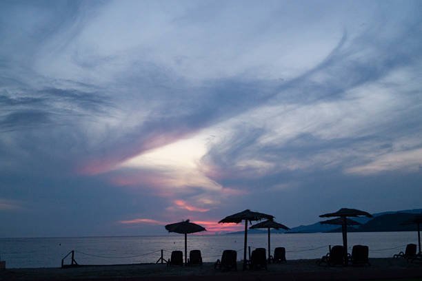 A landscape that invites travel, beach, wild landscape, summer, sunrise