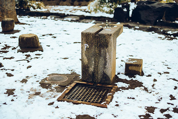 Ornamental pool on the  street.Brno - Czech Republic.