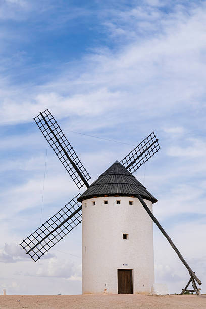One of the 10 windmills of Campo de Criptana, built between the 16th and 20th centuries, the ones that, apparently, inspired Cervantes when writing Don Quixote's adventures
