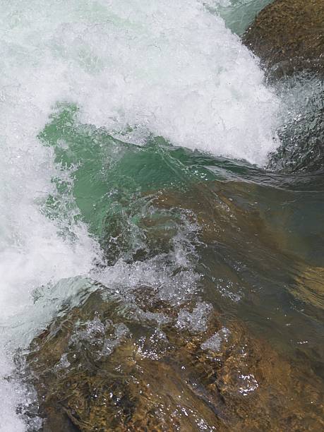 fast flowing mountain river