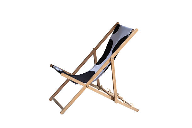 deck chair isolated on a white background