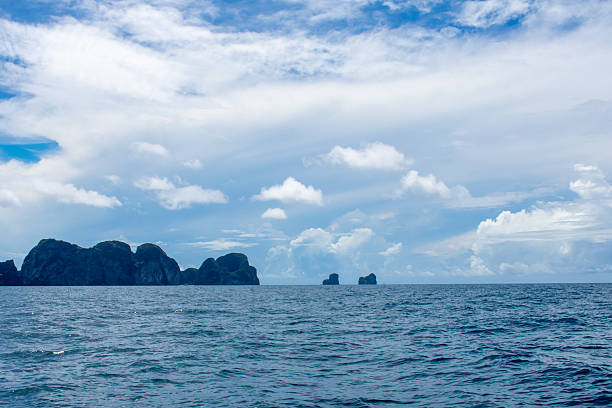 Phi Phi Islands, Thailand. Beautiful landscape limestone rock formations on Andaman Sea, southeast Asia