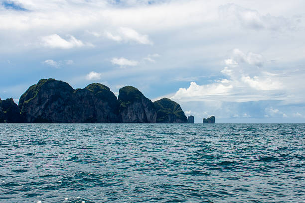 Phi Phi Islands, Thailand. Beautiful landscape limestone rock formations on Andaman Sea, southeast Asia