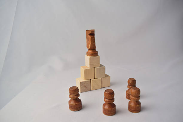 Game pieces on colorful table board macro view