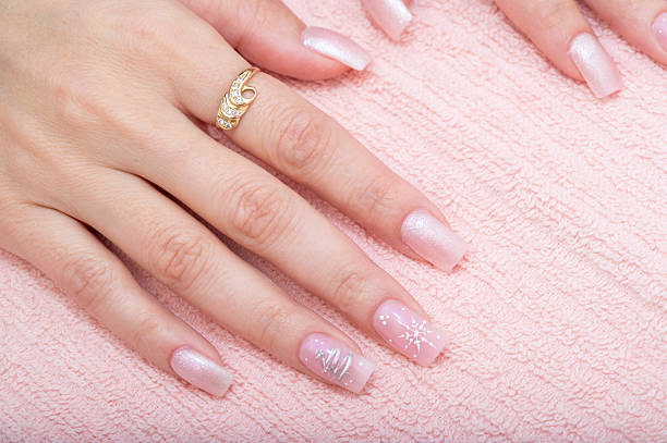 Manicure process and nail care in the modern professional nail salon.