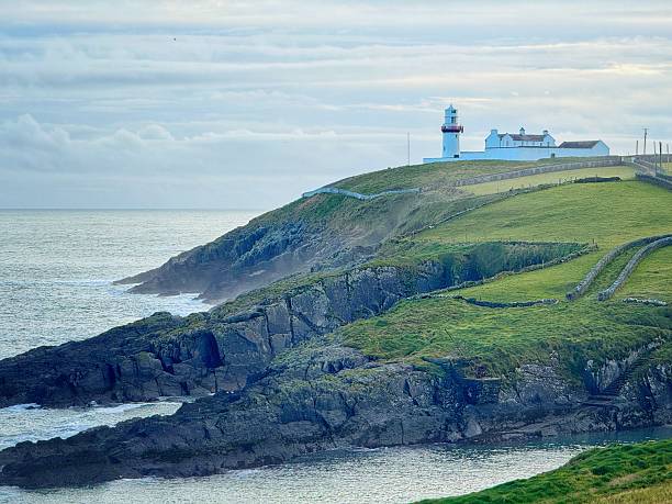 Galley Head Lighthouse an active 19th century lighthouse on the Wild Atlantic Way outside of Rosscarbery, County Cork, on the south coast of Ireland.