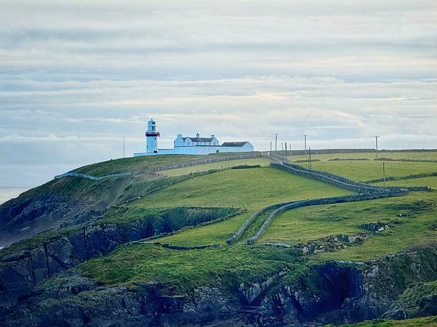 Galley Head Lighthouse an active 19th century lighthouse on the Wild Atlantic Way outside of Rosscarbery, County Cork, on the south coast of Ireland.