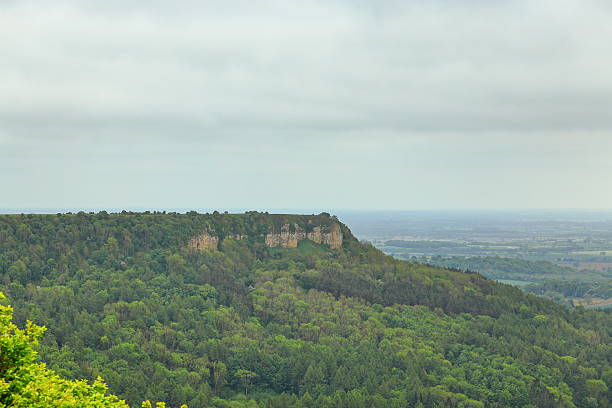 A view from above of a rocky valley.Sutton bank.England