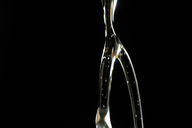 Culinary Creativity with Flowing Sunflower Oil, Macro Texture.