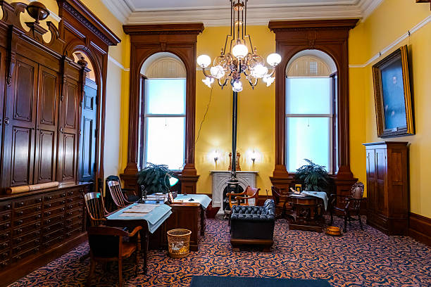 Senate Chamber of the South Dakota state capitol building in Pierre, SD.