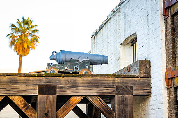 Canon From Fort Moultrie Near Charleston, South Carolina On A Sunny Day