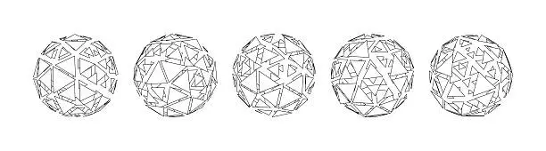 Free 01 construction geodesic spheres recursive from tetrahedron Vector ...