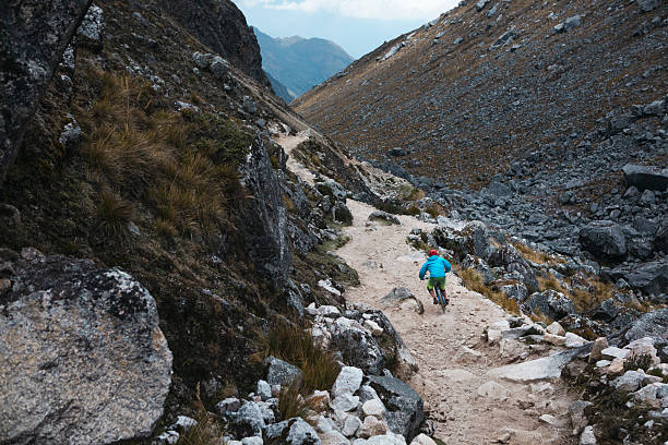 Country road into Cordillera Blanca valley and Huascaran massif at sunset – Ancash Andes near Huaraz, Peru