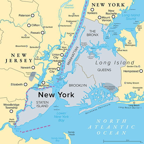 ニューヨーク市政治地図マンハッタンブロンクスクイーンズブルックリン